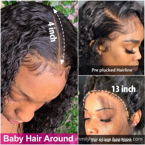 Shmily Wholesale Mink Brazilian Lace Front Wigs Cuticle Aligned Virgin Hair Glueless Curly Human Hair Wigs For Black Women